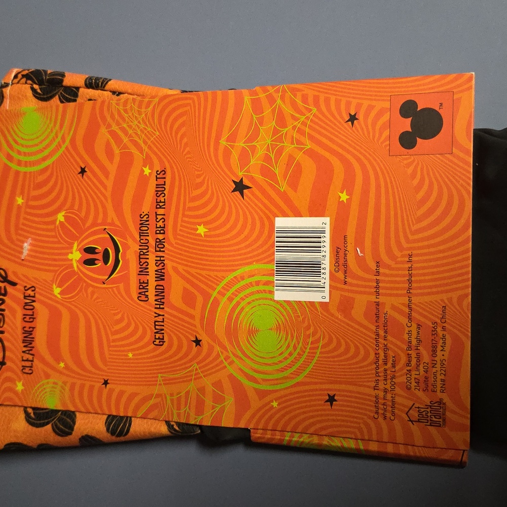 Disney Black and Orange Mickey Mouse Cleaning  Gloves - Picture 4 of 4